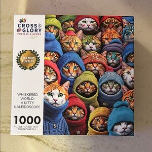 Whiskered World: A Kitty Kaleidoscope Cross & Glory cat Puzzle